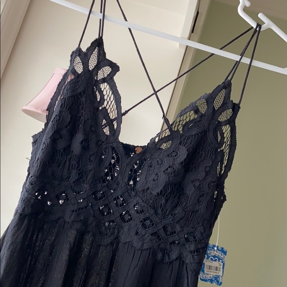 Free People Adella Slip in Black - Picture 6 of 8